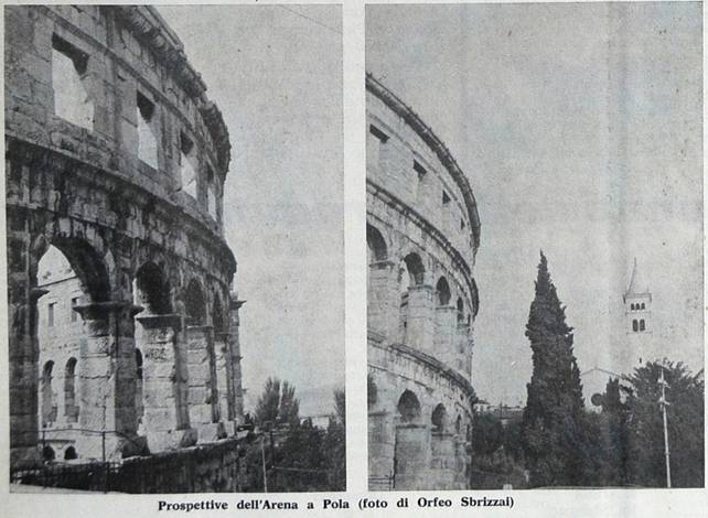 Prospettive dell'Arena a Pola (foto di Orfeo Sbrizai) - foto