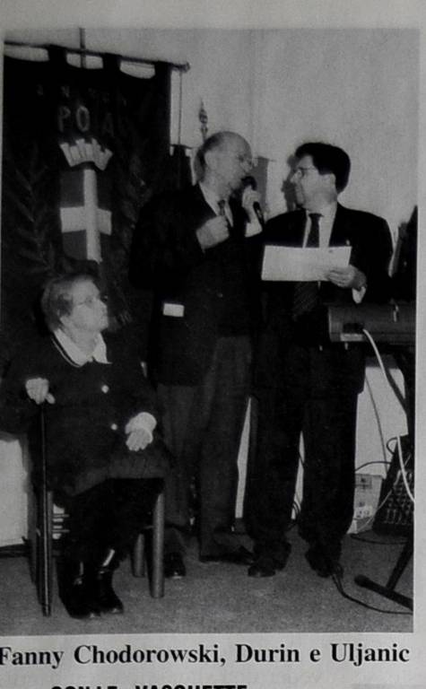 Fanny Chodorowski, Dunn e Uljanic	Ercole Simonelli canta motivi istriani	Giuliano Marini con saluti da Torino ....